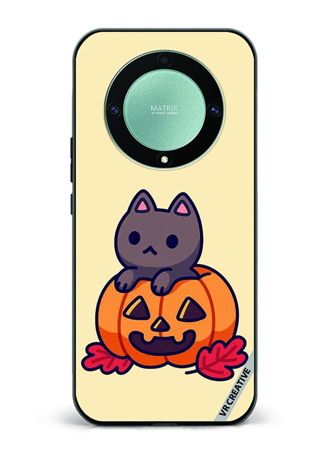 VR CREATIVE Protective Case Cover For Honor X9b Cat In A Pumpkin Design Multicolour - Image 1