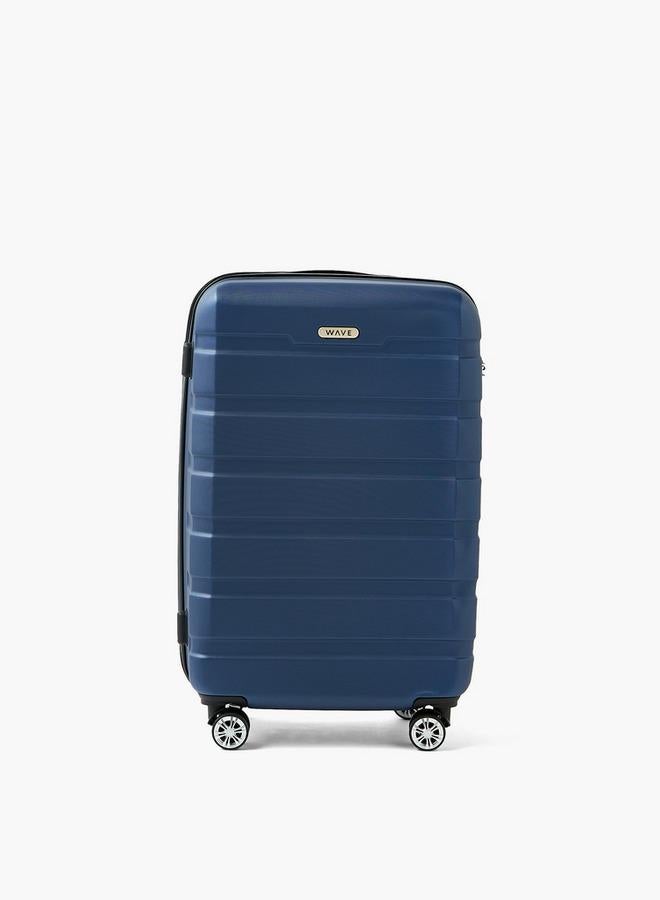 Wave Textured Hardcase Luggage Trolley With Retractable Handle - 28 Inches Check-In Bag - Image 2