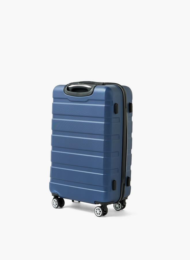 Wave Textured Hardcase Luggage Trolley With Retractable Handle - 28 Inches Check-In Bag - Image 3