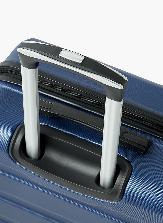 Wave Textured Hardcase Luggage Trolley With Retractable Handle - 28 Inches Check-In Bag - Image 5