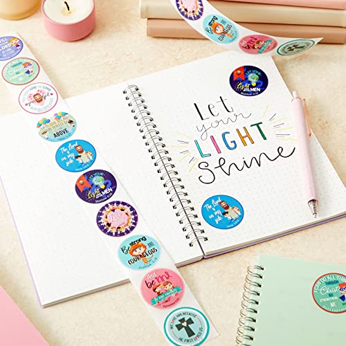 Infinite Curiosity Bible Verse Sticker Roll - Religious Stickers for Kids - Sunday School Crafts - Scripture Bible Study Supplies - Bulk 1000 Roll & Sunday School Supplies - 1.5in Dia, 1000ct - Image 3