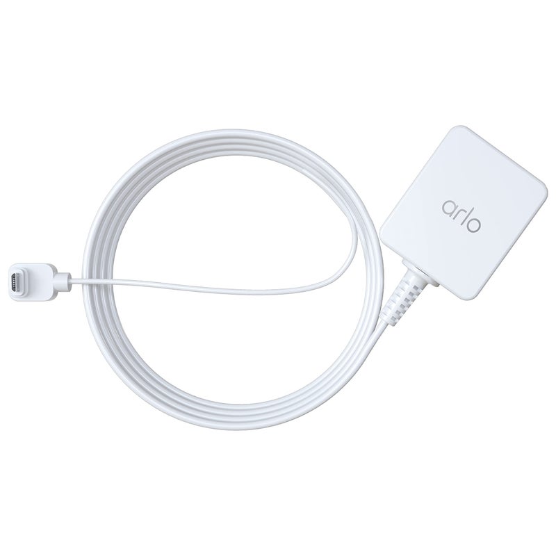 Arlo Certified Accessory Essential Outdoor 25 ft Charging Cable for Arlo Essential Essential Spotlight and Essential XL Cameras Weather Resistant White VMA3700