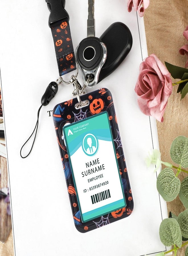 Hinsly ID Badge Holder with Lanyard Halloween Decoration Gifts, Retractable Badge Holders Reels with Lanyards Adjustable, for Women Kids Teacher Nurses Doctor Student - Image 5