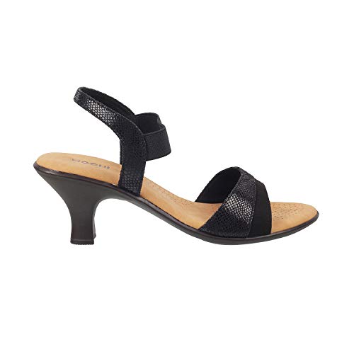 Mochi Women's Black Faux Leather Comfy Fashion Sandals UK/7 EU/40 (33-1359) - Image 2