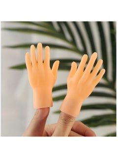 Y&D Tiny Finger Hands, Little Rubber Hand, Flat Hand Style Mini Realistic for Puppet Show, Party Favors, Games, Gag Performance, Kids(14 Pack)  - Image 4