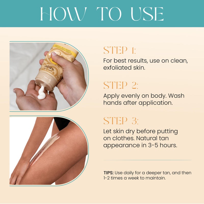 Body Drench Quick Tan Self Tanner Body Lotion â€“ Sunless Tanning Lotion for Women, Natural-Looking Self Tan, Medium, 8 fl oz - Image 5