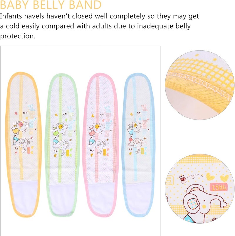 EXCEART 4pcs Baby Umbilical Hernia Belt Baby Belly Button Cord Band Infant Belly Wrap Adjustable Navel Belly Band - Image 4
