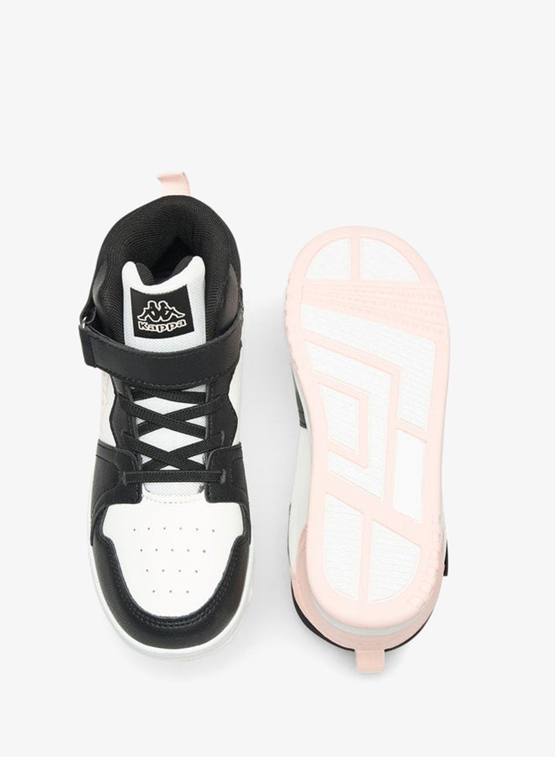 Kappa Girls' Colourblock High Top Sneakers with Hook and Loop Closure - Image 4