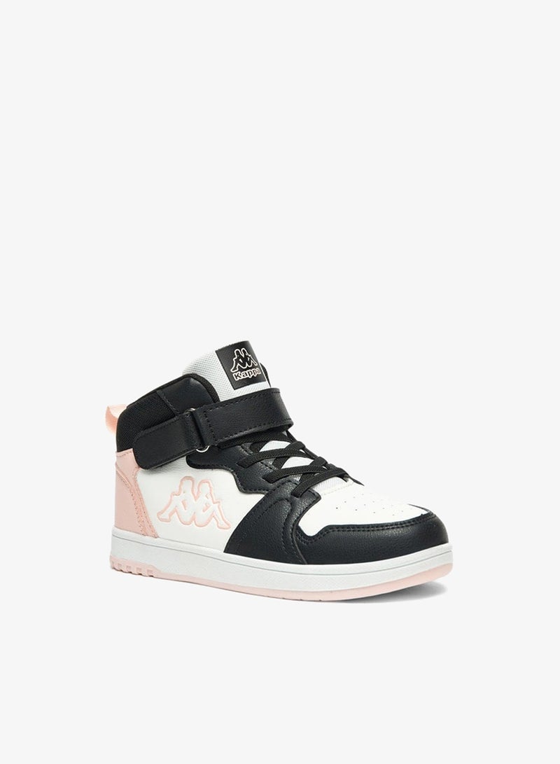Kappa Girls' Colourblock High Top Sneakers with Hook and Loop Closure - Image 3