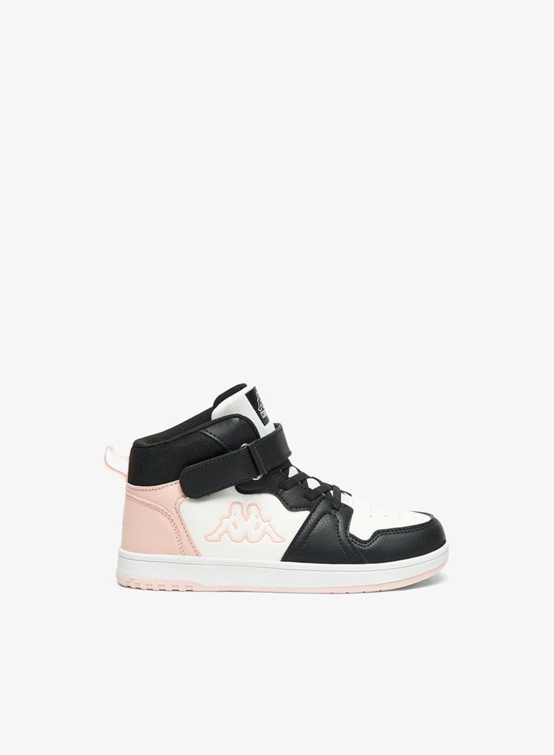 Kappa Girls' Colourblock High Top Sneakers with Hook and Loop Closure - Image 1