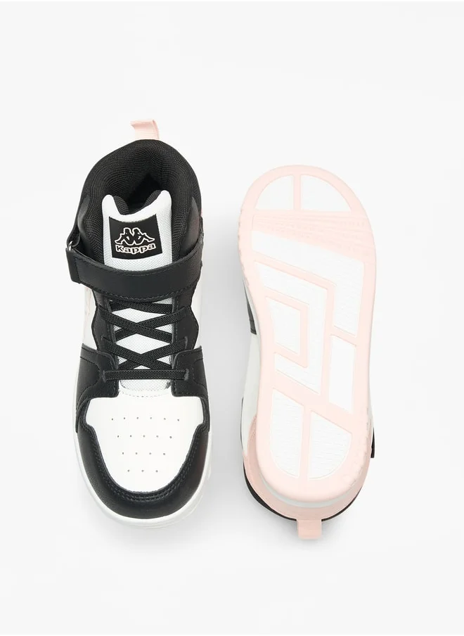 كابا Girls' Colourblock High Top Sneakers with Hook and Loop Closure