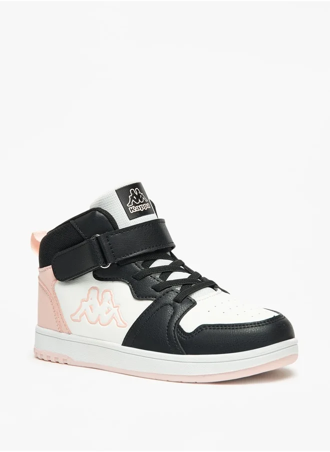 كابا Girls' Colourblock High Top Sneakers with Hook and Loop Closure