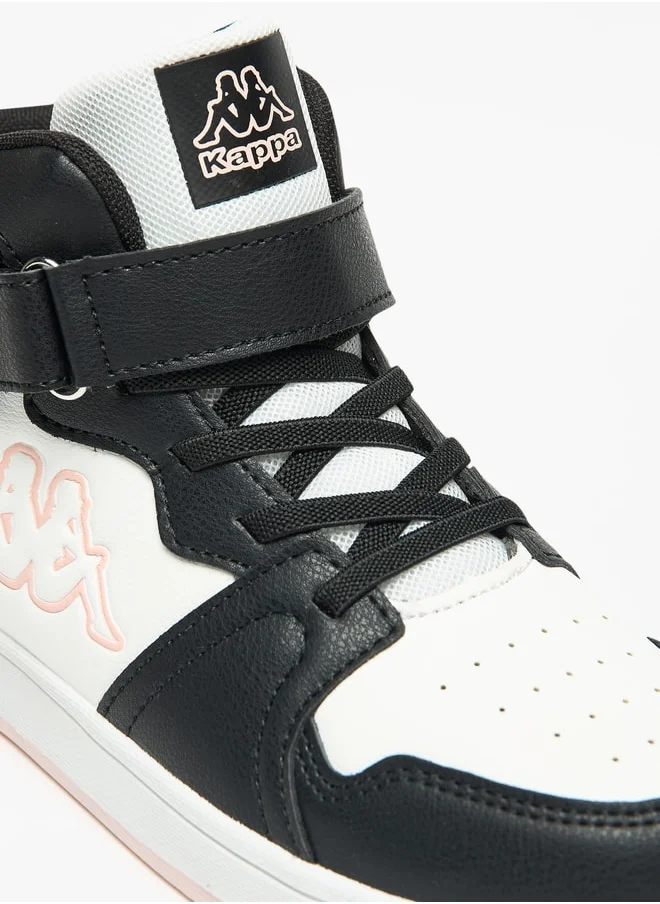 كابا Girls' Colourblock High Top Sneakers with Hook and Loop Closure