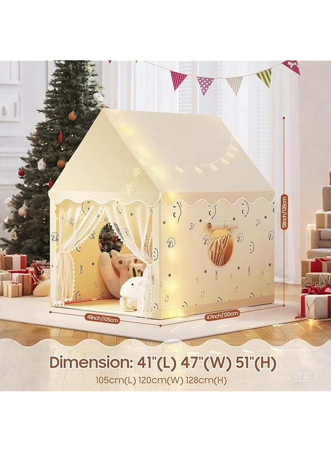 أكلو خيمة كبيرة للأطفال للعب في الأماكن المغلقة، خيام لعب متينة للأطفال الصغار مع حقيبة تخزين، ألعاب خارجية للأطفال للأولاد والبنات من سن 3 إلى 10 سنوات، نسيج بوليستر قابل للغسل، إطار معدني قابل للفصل - Image 3