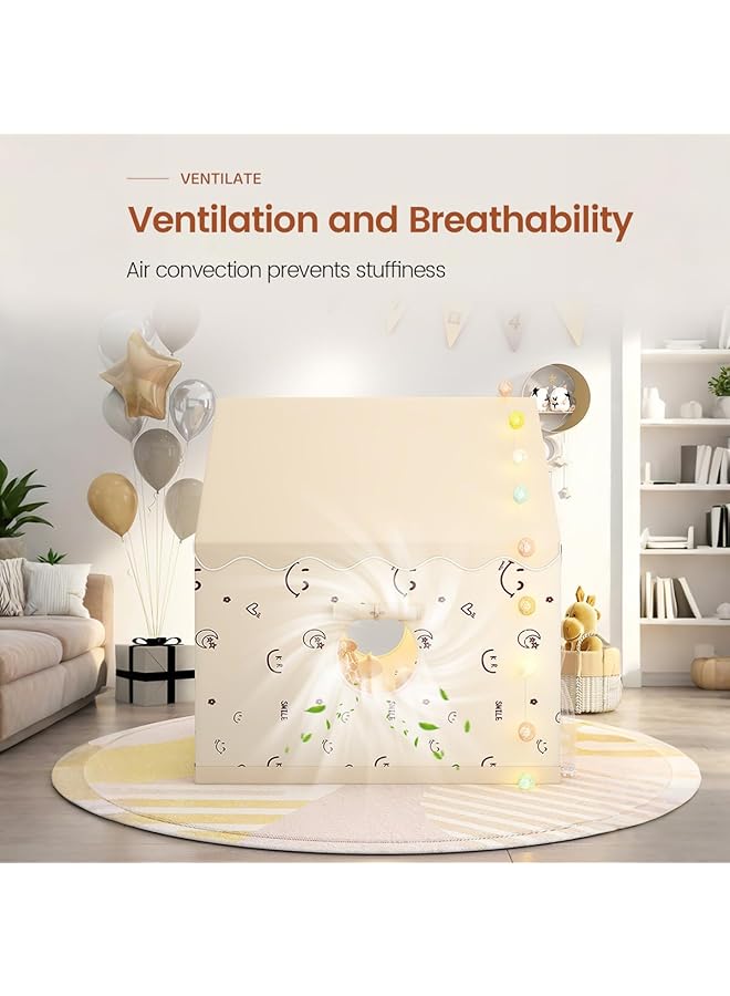 أكلو خيمة كبيرة للأطفال للعب في الأماكن المغلقة، خيام لعب متينة للأطفال الصغار مع حقيبة تخزين، ألعاب خارجية للأطفال للأولاد والبنات من سن 3 إلى 10 سنوات، نسيج بوليستر قابل للغسل، إطار معدني قابل للفصل - Image 5