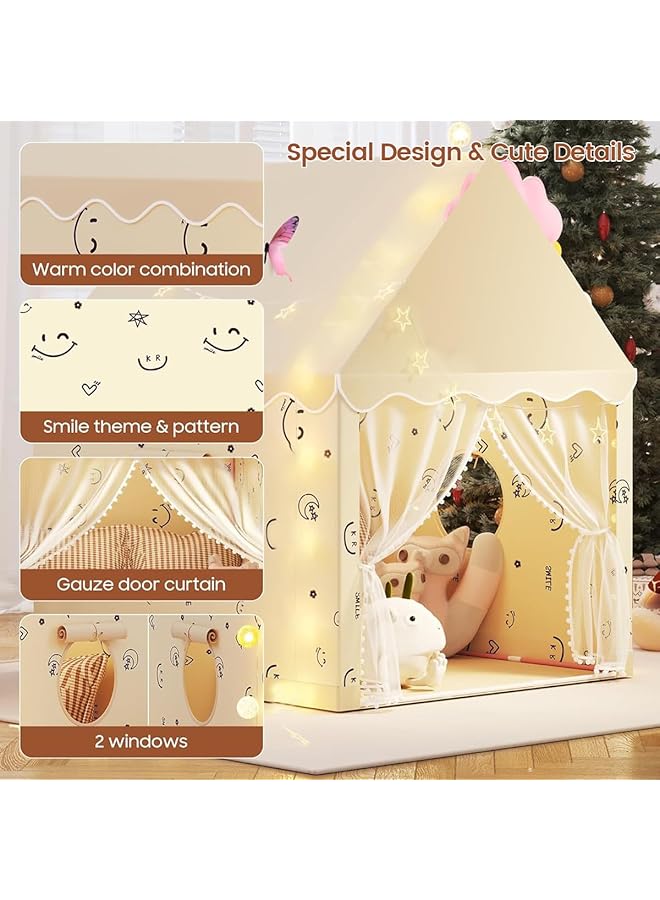 أكلو خيمة كبيرة للأطفال للعب في الأماكن المغلقة، خيام لعب متينة للأطفال الصغار مع حقيبة تخزين، ألعاب خارجية للأطفال للأولاد والبنات من سن 3 إلى 10 سنوات، نسيج بوليستر قابل للغسل، إطار معدني قابل للفصل - Image 2