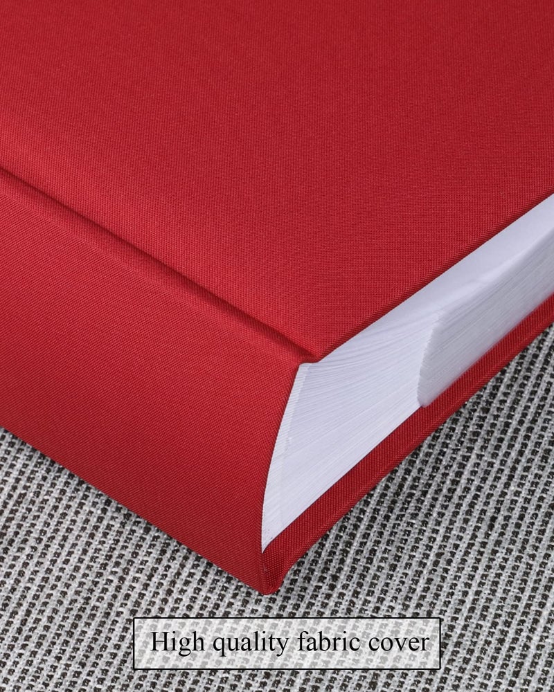 1DOT2 Photo Album 4x6 Hold 402 Photos with Memo Slip-in Pockets Photo Book  Linen Cover Picture Photo Albums with Writing Space for Wedding Family Baby Vacation Mother's Day Red - Image 4