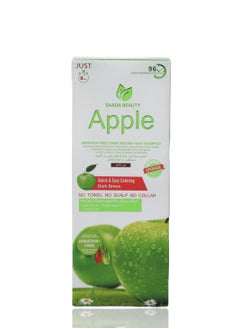 SAADA BEAUTY Dark brown apple dye shampoo, free of ammonia, extracted from green apples, 400 ml  - Image 5