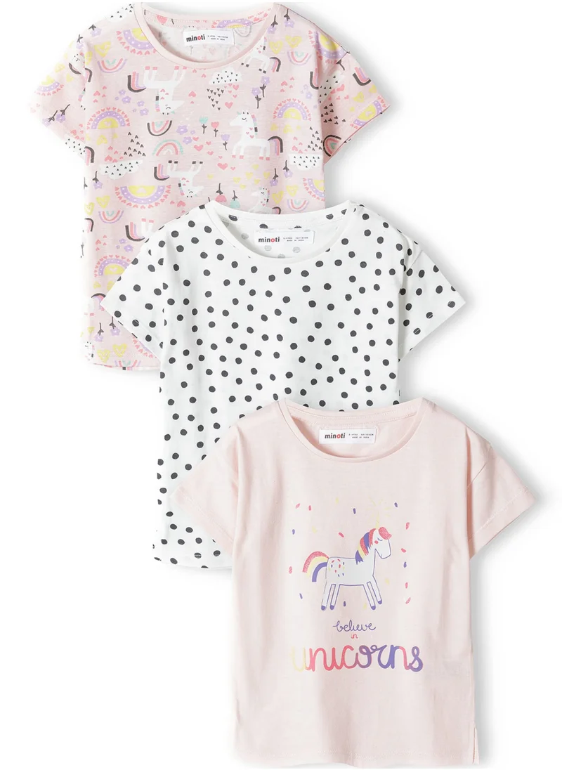 مينوتي Kids Girls 3-Pack T-Shirt