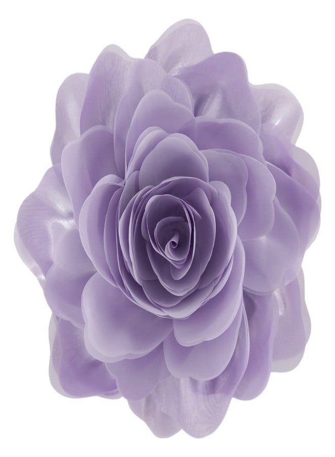 JWH 3D Flower Throw Pillow Covers Aesthetic Decorative Stereo Floral Accent Pillow Cases Round Cushion Rose Pillowcase for Bedroom Bed Couch Chair Car 12 Inch Lilac Purple - Image 1