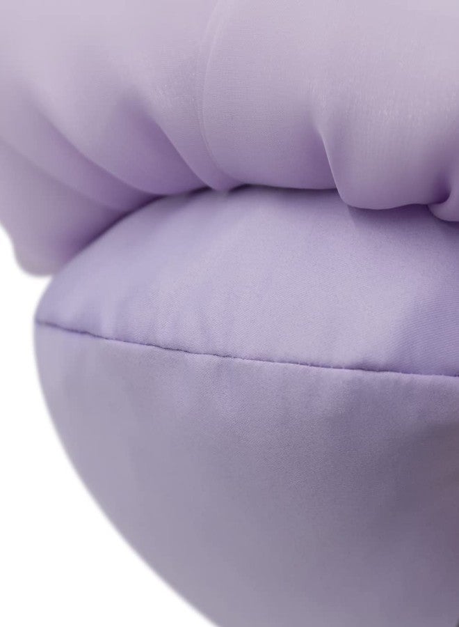 JWH 3D Flower Throw Pillow Covers Aesthetic Decorative Stereo Floral Accent Pillow Cases Round Cushion Rose Pillowcase for Bedroom Bed Couch Chair Car 12 Inch Lilac Purple - Image 5