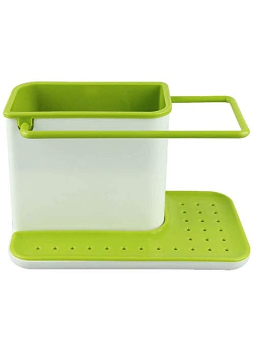 ATOM - Atom 3 in 1 Kitchen Sink Storage Solution for Dish Soap, Brushes, Cloths, Sponges, and More - (Pack of 1, Plastic, Multi-Tier Shelf) - Image 1