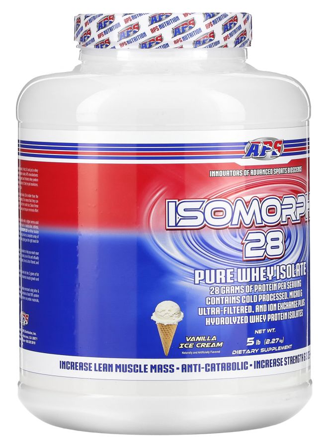 APS Isomorph 28 Pure Whey Isolate Vanilla Ice Cream 5 lb (2.27 kg) - Image 2