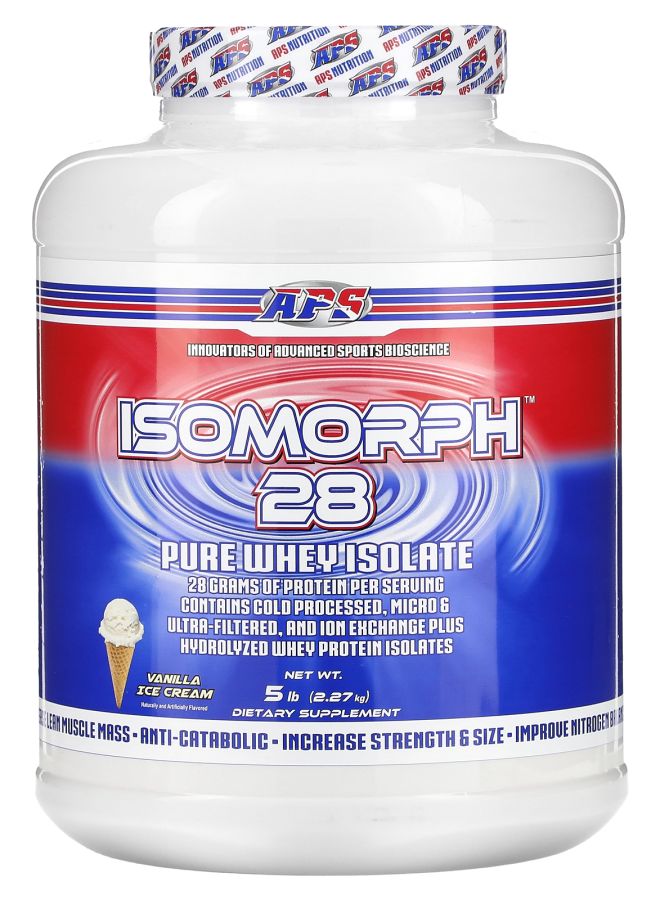 APS Isomorph 28 Pure Whey Isolate Vanilla Ice Cream 5 lb (2.27 kg) - Image 1