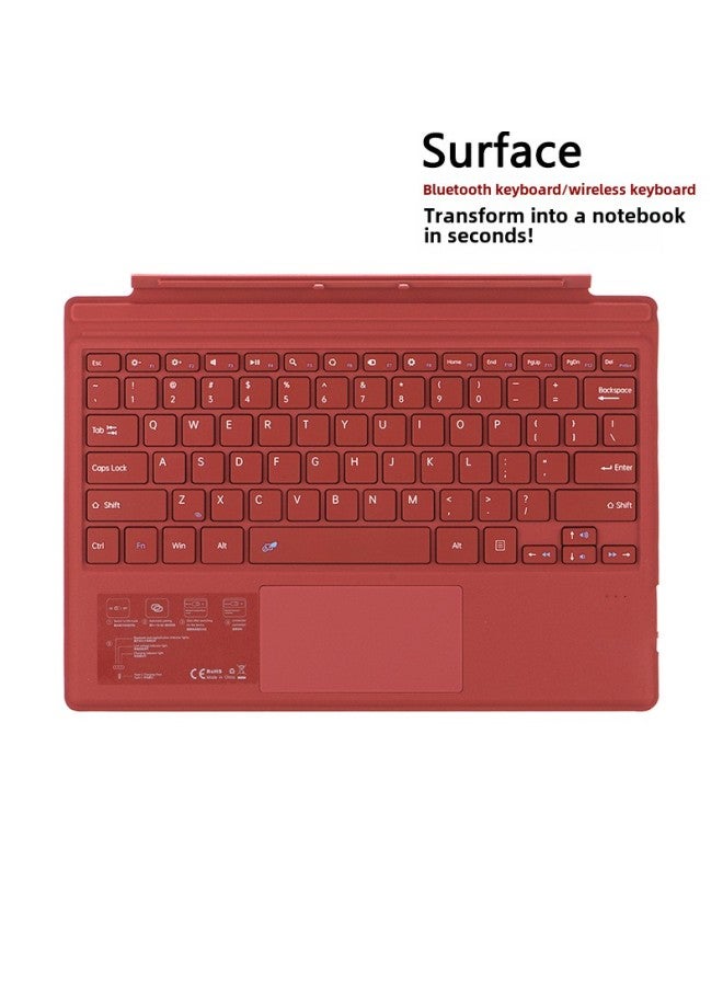 Surface Keyboard For Microsoft SurfacePro3/4/5/6/7/Tablet Magnetic Bluetooth Keyboard-Color:Red-Product Type:Surfacepro3/4/5/6/7/+ Toggle Switch - Image 1