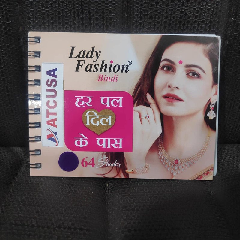 ATCUSA Lady Fashion Premium Spiral Book Round Multicolored Bindi with Crystals - Temporary Tattoo/Body Art/Jewel - Various Sizes 8mm - 80 Bindis - Image 2