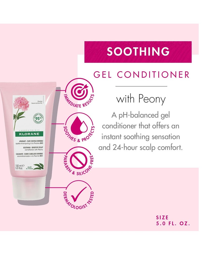 Klorane Klorane Gel Conditioner with Peony, Soothing Relief for Dry Itchy Flaky Sensitive Scalp, pH Balanced, Provides Scalp Comfort - Image 2