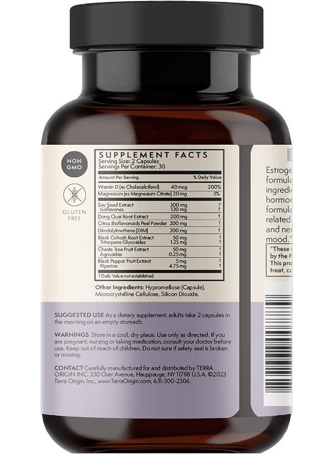 Terra Origin Estrogen & Menopause Support Capsules for Women - Image 2