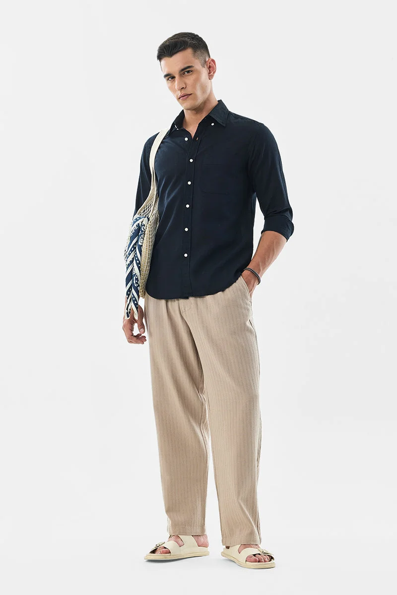 SNITCH بنطلون مخطط بقصة مستقيمة قطن %