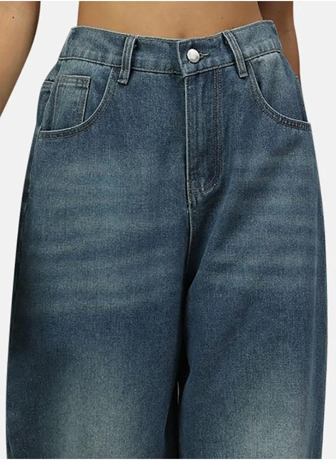 YUNIQEE Blue Relaxed Fit Jeans