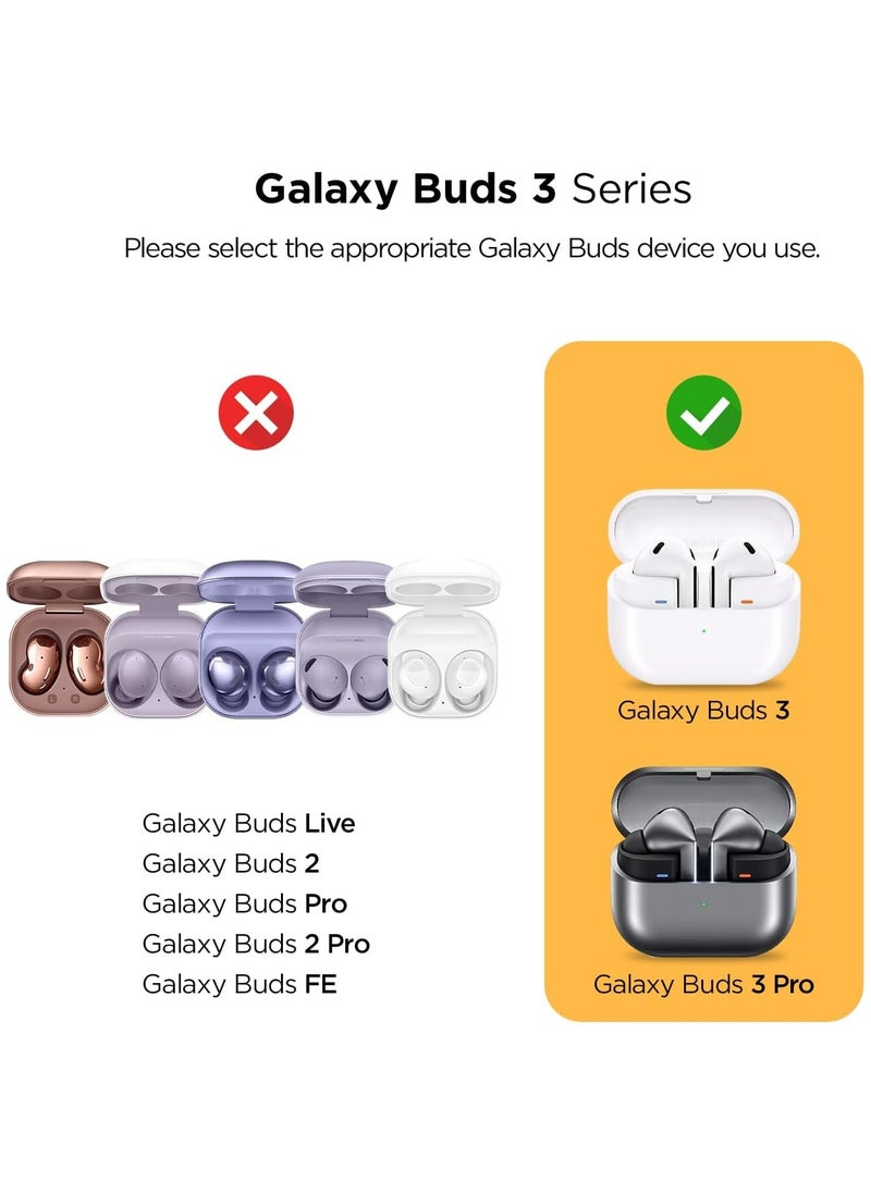 Lock Case [LED visible] designed for Samsung Galaxy Buds 3 Pro Case and Galaxy Buds 3 case, frosted material texture supports wireless charging - frosted ash