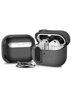 Generic Lock Case [LED visible] designed for Samsung Galaxy Buds 3 Pro Case and Galaxy Buds 3 case, frosted material texture supports wireless charging - frosted ash  - Image 1