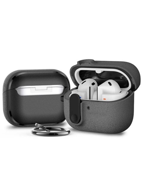 Lock Case [LED visible] designed for Samsung Galaxy Buds 3 Pro Case and Galaxy Buds 3 case, frosted material texture supports wireless charging - frosted ash