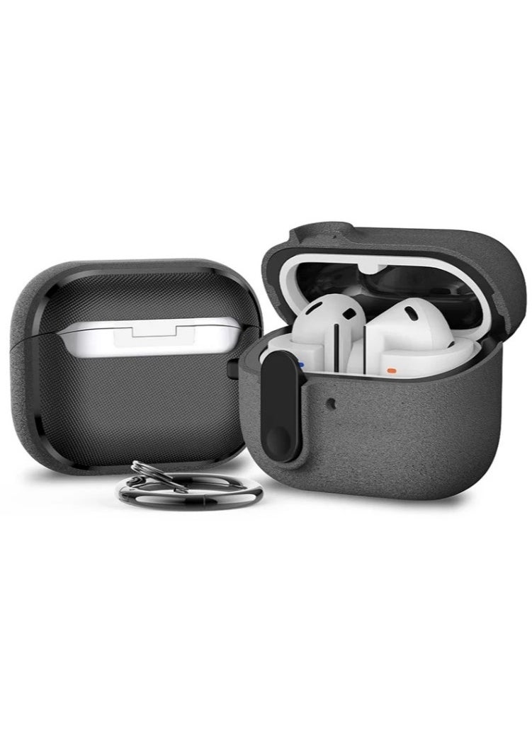 Generic - Lock Case [LED visible] designed for Samsung Galaxy Buds 3 Pro Case and Galaxy Buds 3 case, frosted material texture supports wireless charging - frosted ash - Image 1