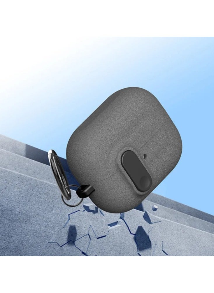 Generic - Lock Case [LED visible] designed for Samsung Galaxy Buds 3 Pro Case and Galaxy Buds 3 case, frosted material texture supports wireless charging - frosted ash - Image 1