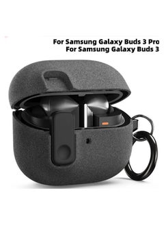 Generic Lock Case [LED visible] designed for Samsung Galaxy Buds 3 Pro Case and Galaxy Buds 3 case, frosted material texture supports wireless charging - frosted ash  - Image 2