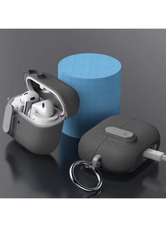 Generic Lock Case [LED visible] designed for Samsung Galaxy Buds 3 Pro Case and Galaxy Buds 3 case, frosted material texture supports wireless charging - frosted ash  - Image 5