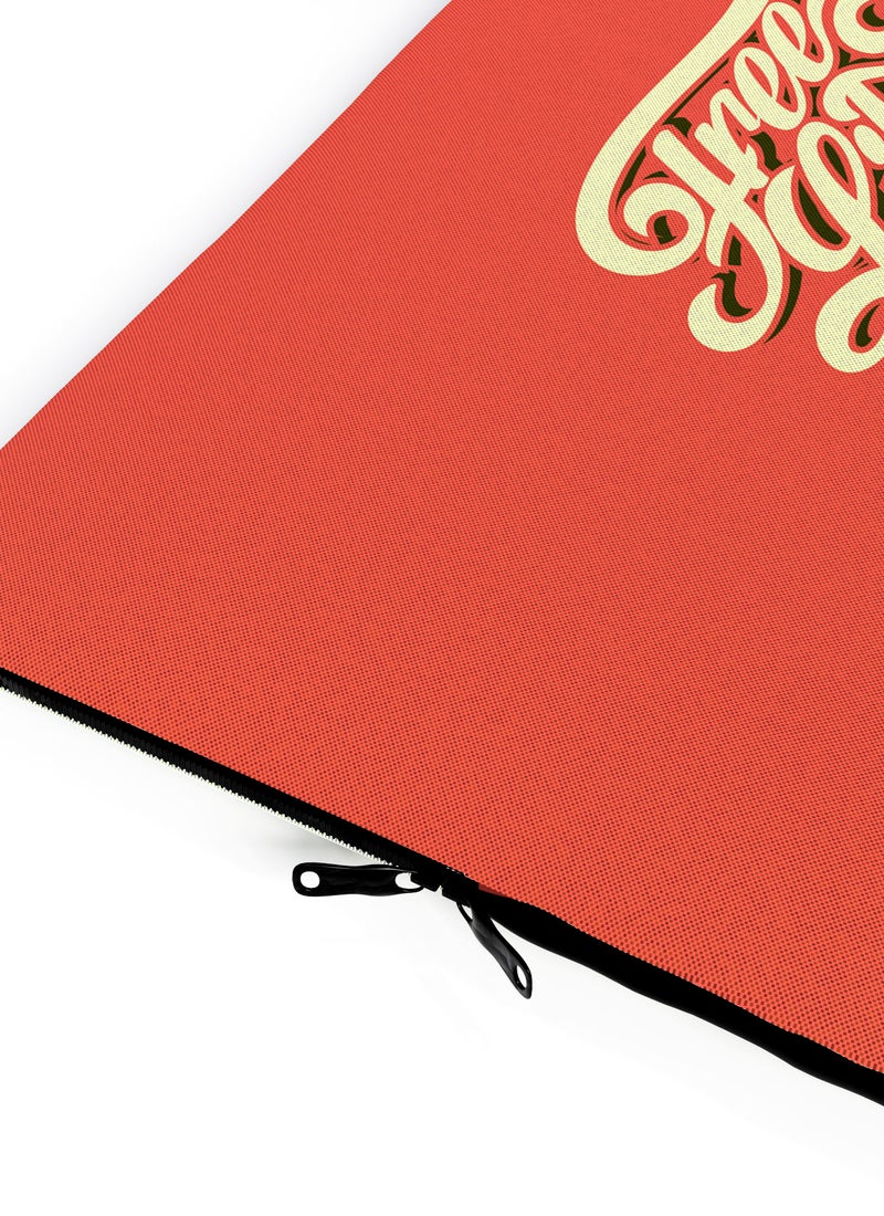 LOUD UNIVERSE Free Like A Bird Design Laptop Sleeve 13 inch Red/Beige Tablet Sleeve - Image 5