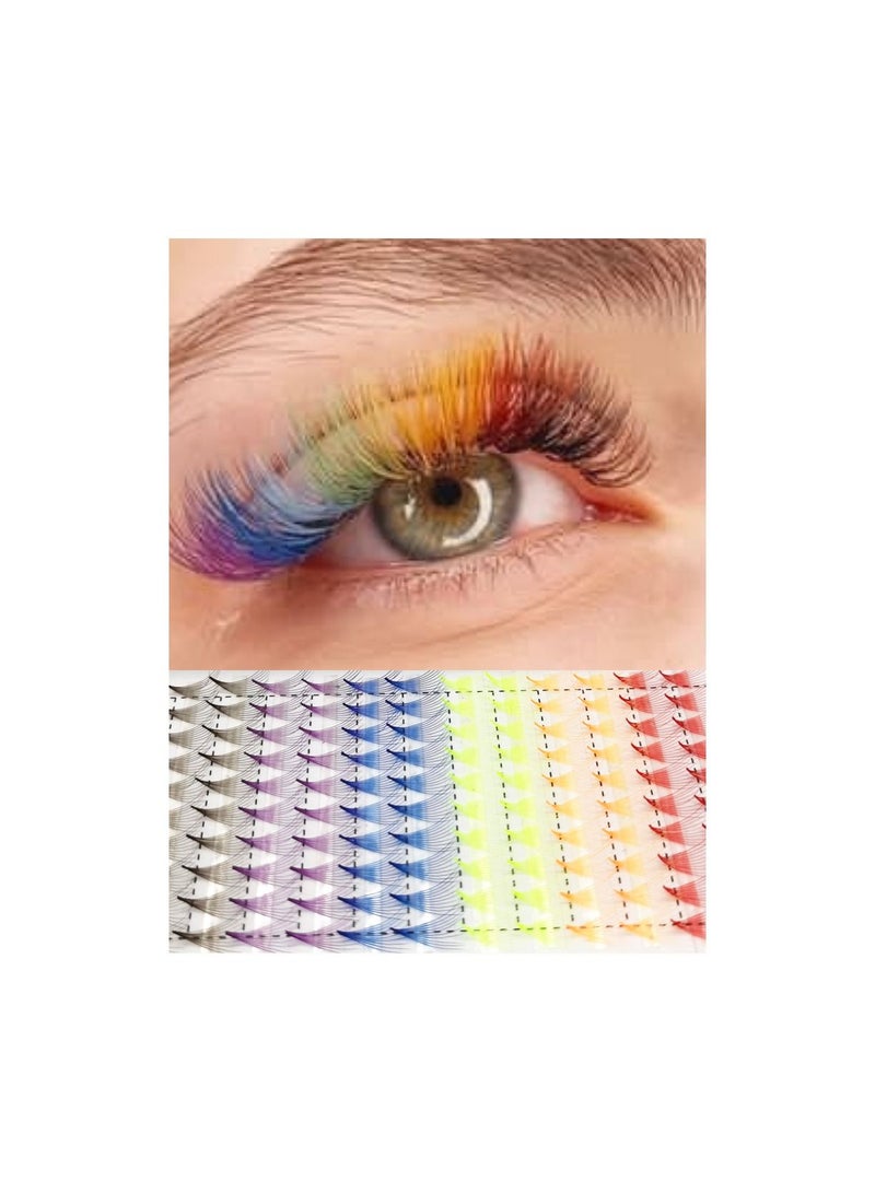 10D Color Premade Volume Fans Lash Extensions Ready Russian Volume Colored Eyelashes - Image 2