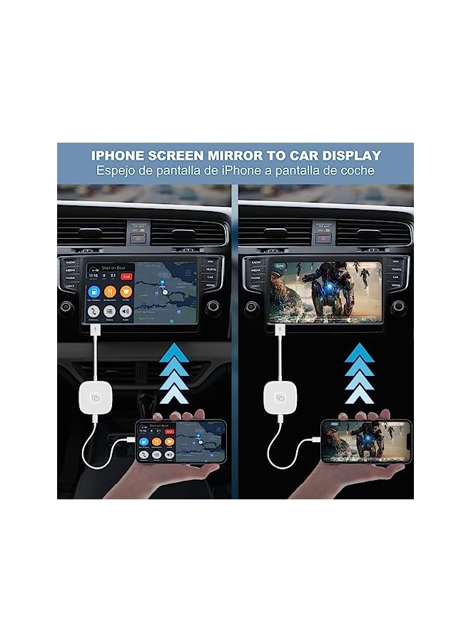 Zaboon Carplay Adapter, for Apple Wired Carplay Converter with Carplay Cable, Plug&Play, Real-Time Transmission of Mobile Phone Screen to Enjoy All Mobile APP, Music, Navigation, Video(Square) - Image 3