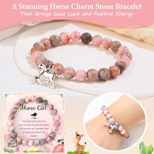 YENCHORN Horse Gifts for Girls Women Hobby Horse Stuff for Girl Horses Themed Gifts Accessories for Horses Lovers, Equestrian Girls, Cowgirl Gift Decoration Supplies Stuff for Equestrian Women - Image 3