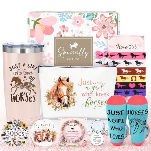 YENCHORN Horse Gifts for Girls Women Hobby Horse Stuff for Girl Horses Themed Gifts Accessories for Horses Lovers, Equestrian Girls, Cowgirl Gift Decoration Supplies Stuff for Equestrian Women - Image 1