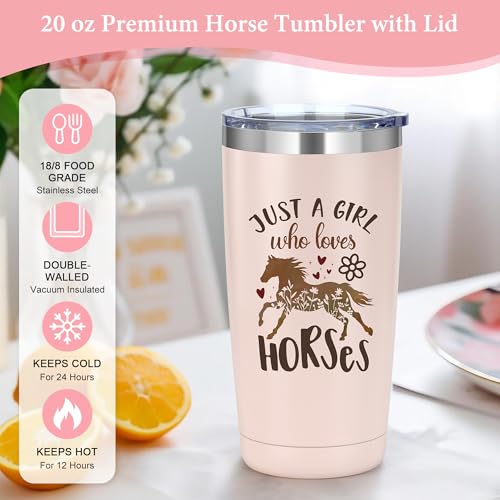 YENCHORN Horse Gifts for Girls Women Hobby Horse Stuff for Girl Horses Themed Gifts Accessories for Horses Lovers, Equestrian Girls, Cowgirl Gift Decoration Supplies Stuff for Equestrian Women - Image 2