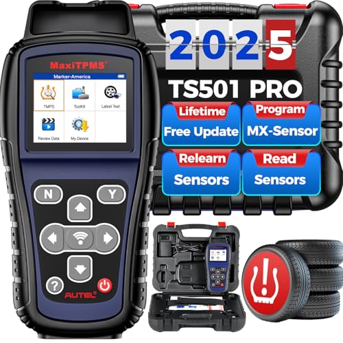 Autel MaxiTPMS TS501 PRO TPMS Programming Tool, Same as TS508, 2025 TPMS Relearn Tool Newer of TS501 TS408S, Activate Relearn 99% Sensors, Program Autel MX-Sensors [315/433MHz], TPMS Reset/Diagnosis - Image 1