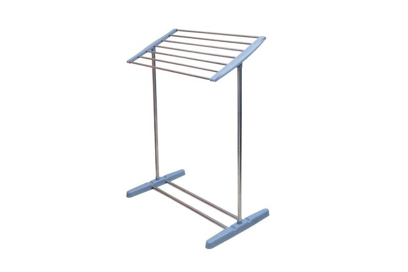 GLOWICK GLOWICK Modern Stainless Steel Foldable Cloth Dryer Stand Double Rack Cloth Stands for Drying Clothes MultiFunctional Mobile Foldable Balcony Towel Stand Indoor and Outdoor Drying Holder 1Pcs  - Image 5