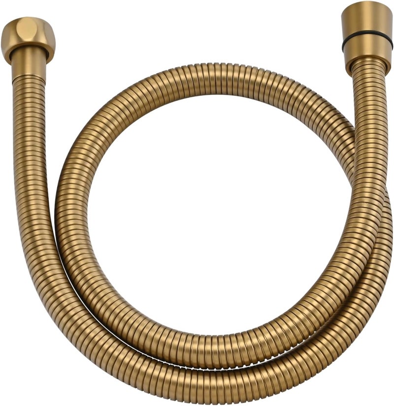 JASYA Shower Hose Extra Long 304 Stainless Steel Handheld Showerhead Hoses,Anti Winding Interface,With Brass Insert And Nut-durable ＆ Flexible Rv Shower Hose Replacement (Gold, 23 Inches) - Image 1